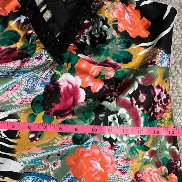 Hailey Logan by Adrianna Papell Multi-Colored Maxi Dress Size 11/14 - Picture 14 of 16